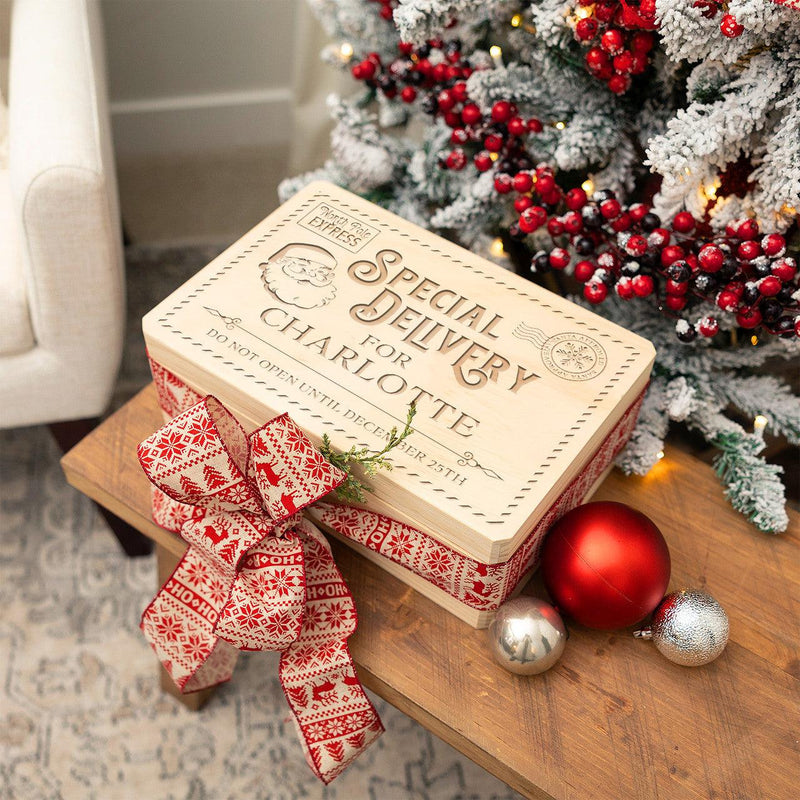 Personalized Christmas Eve Pine Wooden Boxes -  - JDS