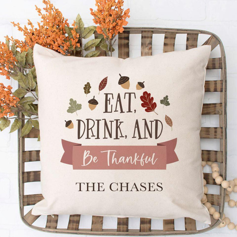 Personalized Thanksgiving Throw Pillow Covers -  - Qualtry