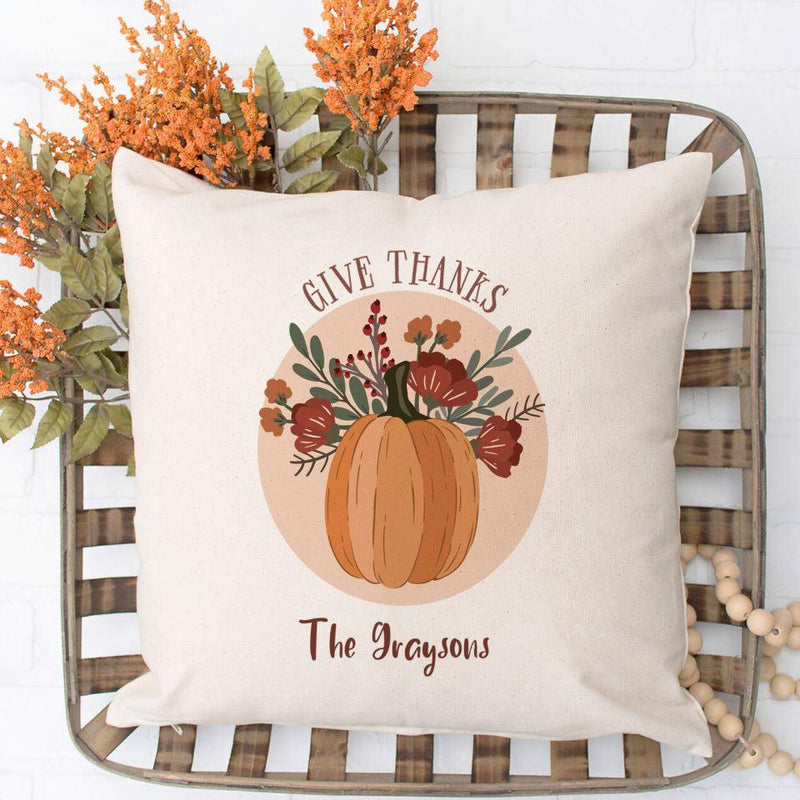 Personalized Thanksgiving Throw Pillow Covers -  - Qualtry