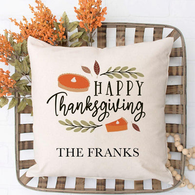 Personalized Thanksgiving Throw Pillow Covers -  - Qualtry