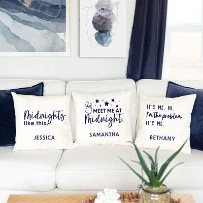 Personalized Midnights Throw Pillow Covers -