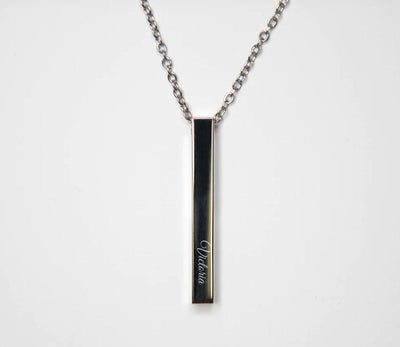Personalized Vertical Bar Necklaces -  - Completeful