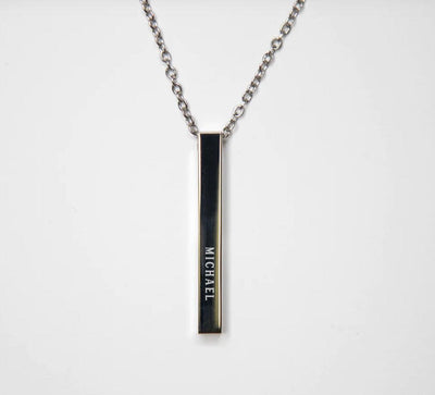 Personalized Vertical Bar Necklaces -