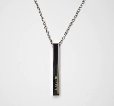 Personalized Vertical Bar Necklaces -