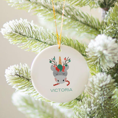 Personalized Kid's Christmas Ceramic Ornament -  - Qualtry