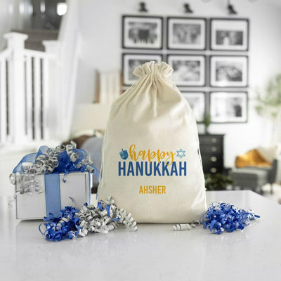 Personalized Velvet Hanukkah Gift Bags -  - Qualtry