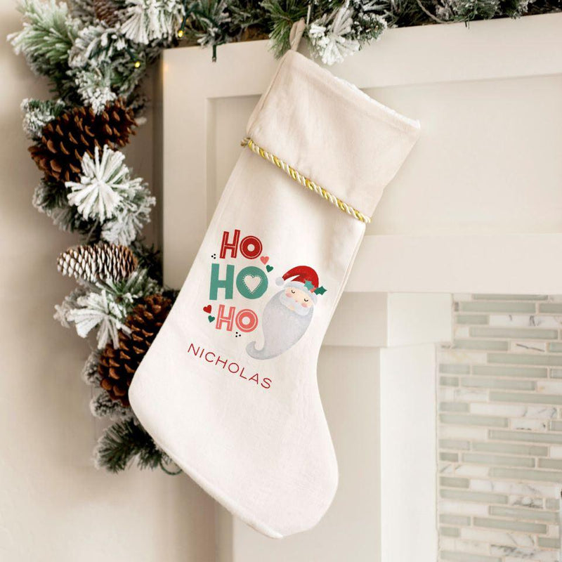 Personalized Merry and Bright Velvet-trimmed Christmas Stockings -  - Qualtry