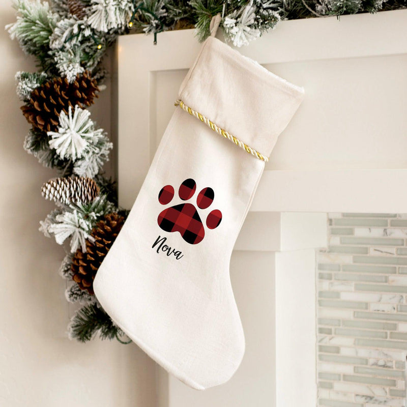 Personalized Christmas Pet Stockings Velvet Trimmed A Gift