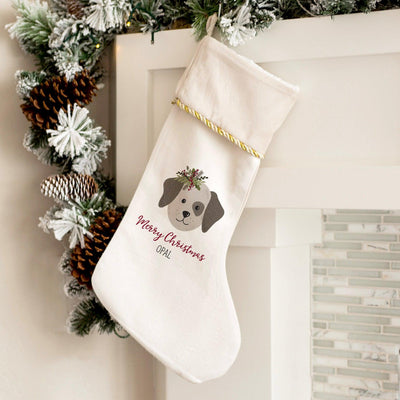 Personalized Christmas Pet Stockings Velvet-Trimmed -  - Qualtry