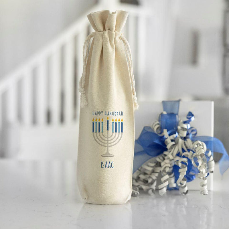 Personalized Hanukkah Wine Gift Bags -  - Qualtry