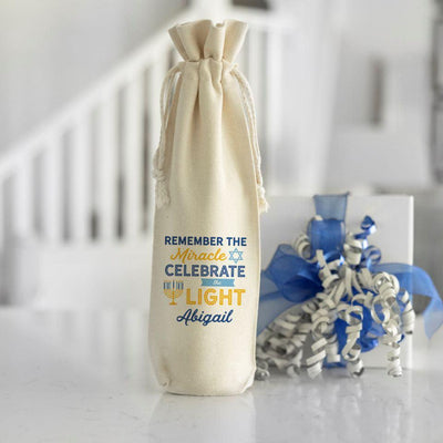 Personalized Hanukkah Wine Gift Bags -  - Qualtry