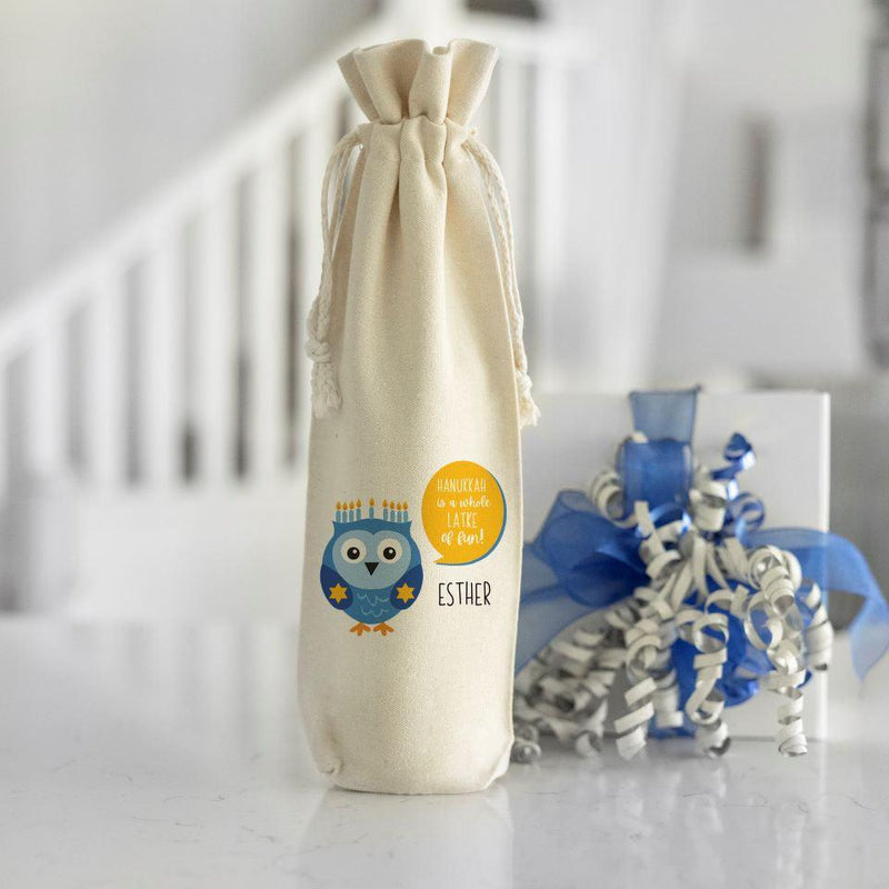 Personalized Hanukkah Wine Gift Bags -  - Qualtry