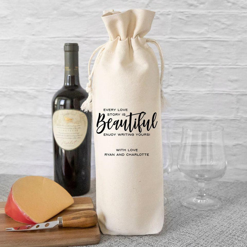 Personalized Wedding Wine Gift Bags -  - Qualtry