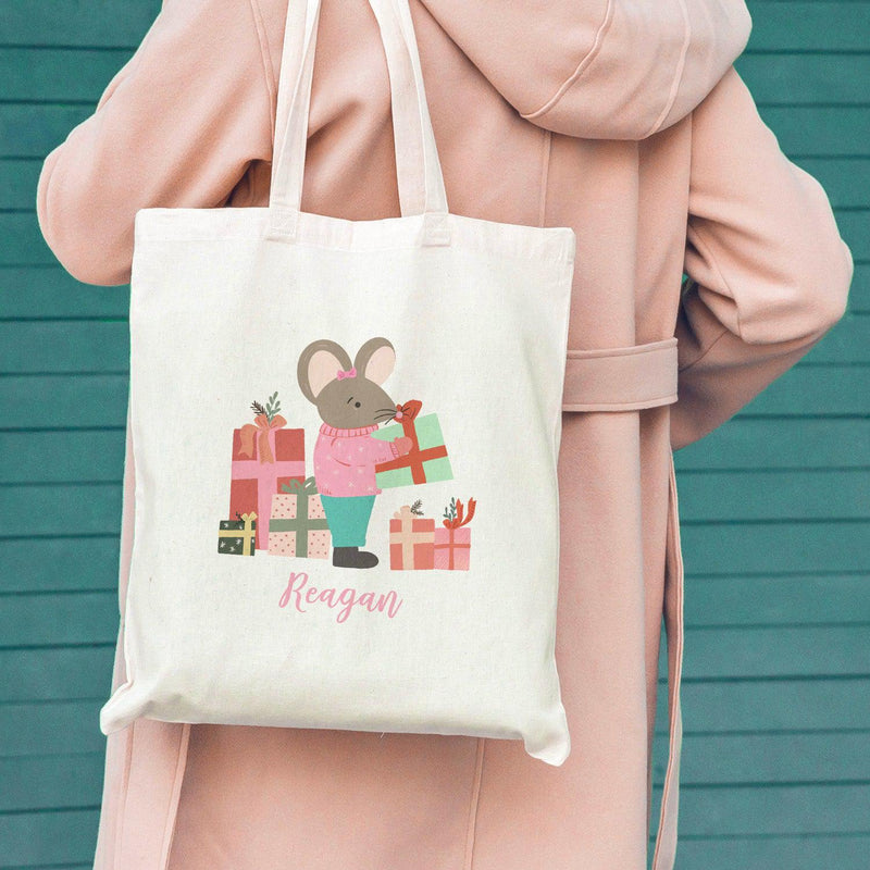 Personalized Girls Christmas Tote Bags -  - Qualtry