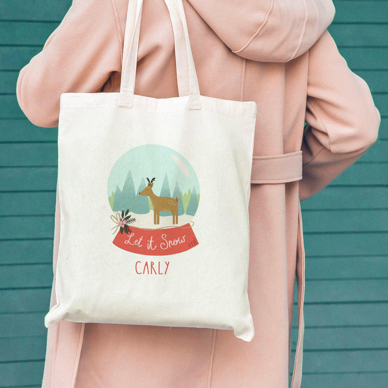 Personalized Girls Christmas Tote Bags A Gift Personalized