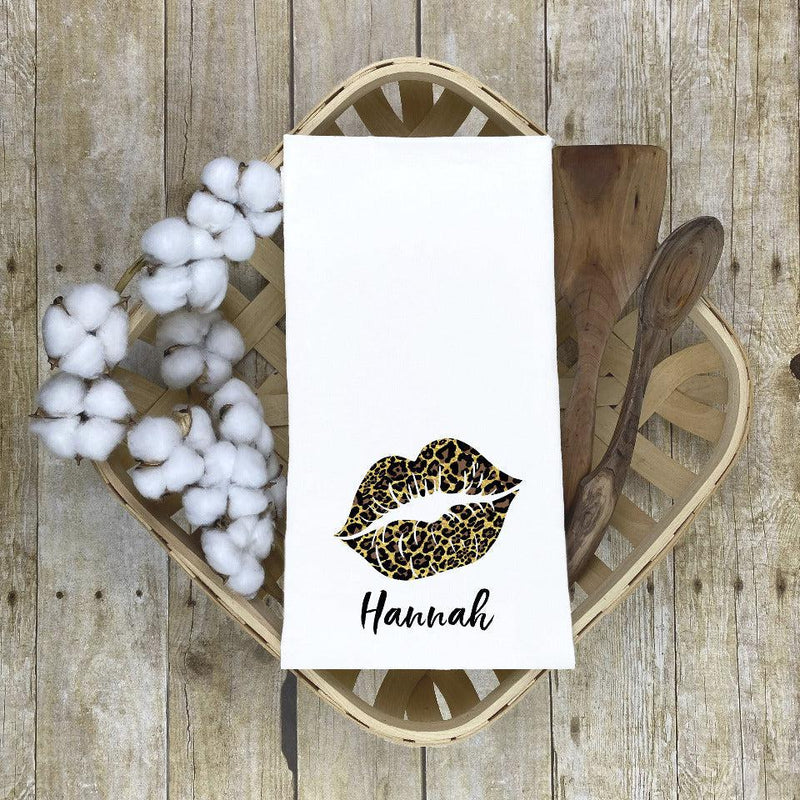 Personalized Animal Print Tea Towels -
