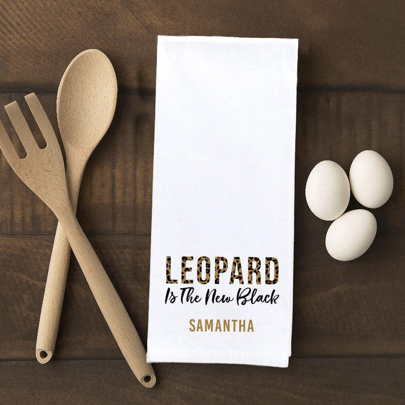 Personalized Animal Print Tea Towels -