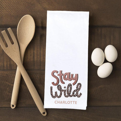 Personalized Animal Print Tea Towels -