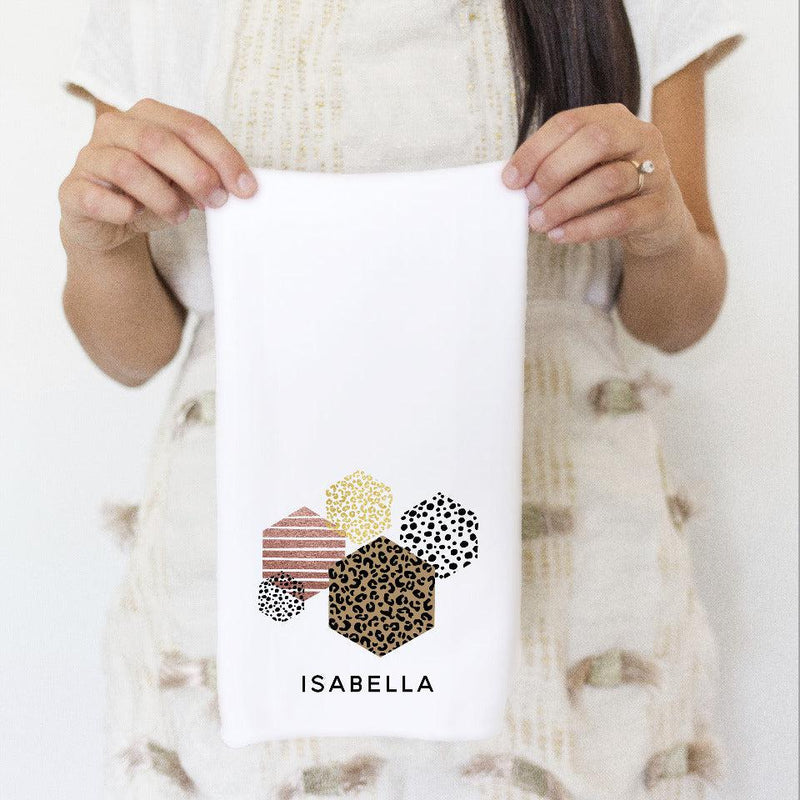 Personalized Animal Print Tea Towels -