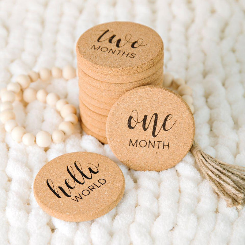 Baby Monthly Announcement Markers - Set of 13 - Script - Qualtry