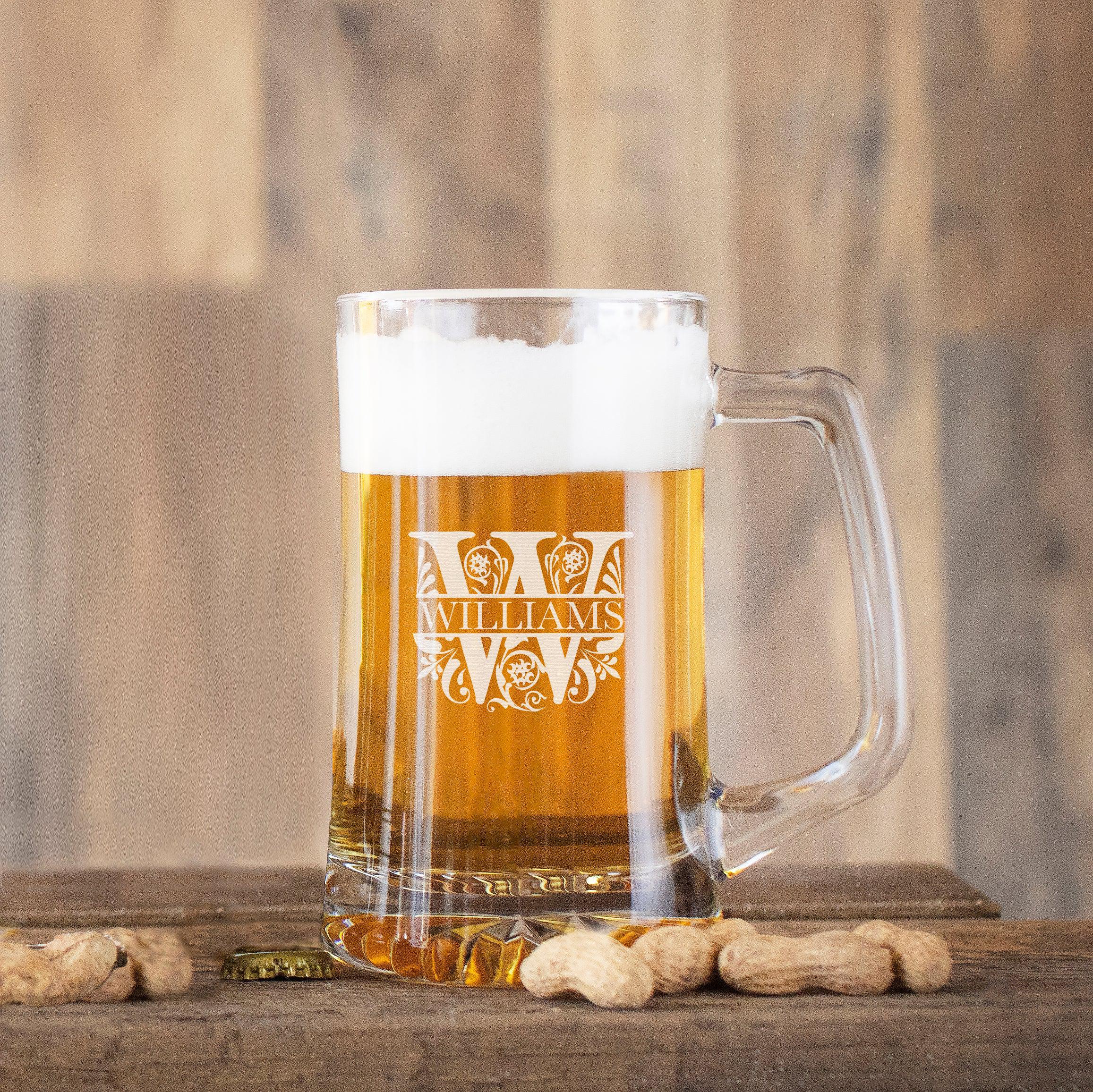 Personalized 12 oz. Sports Beer Mugs -