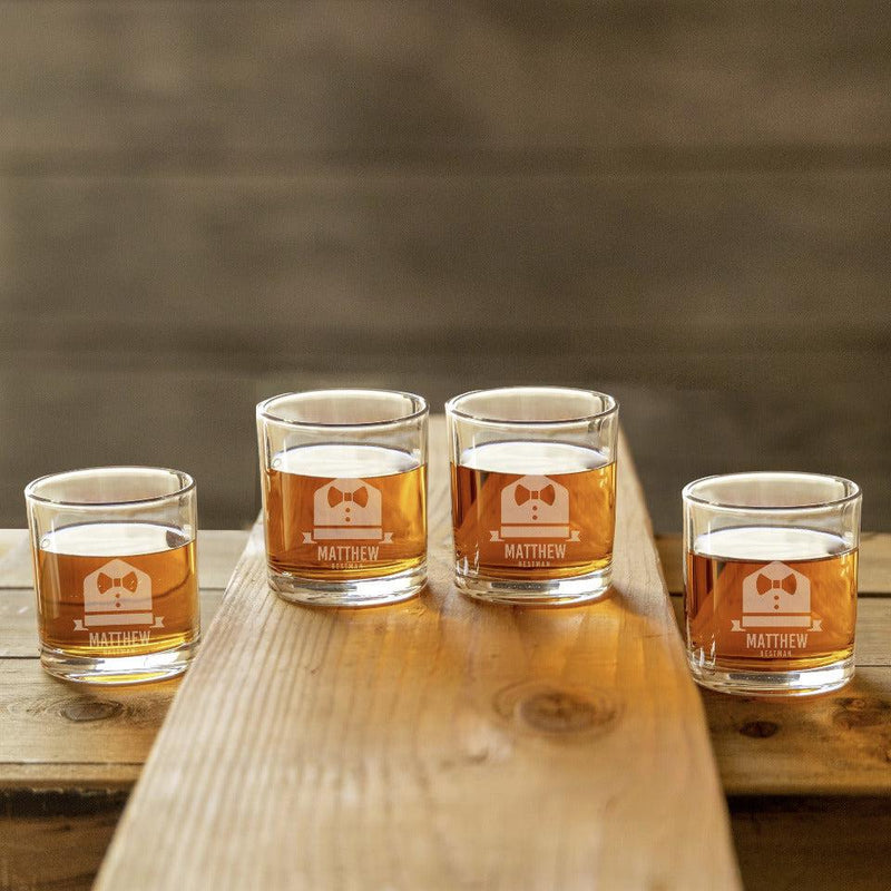 Personalized Best Man Lowball Glasses -  - JDS