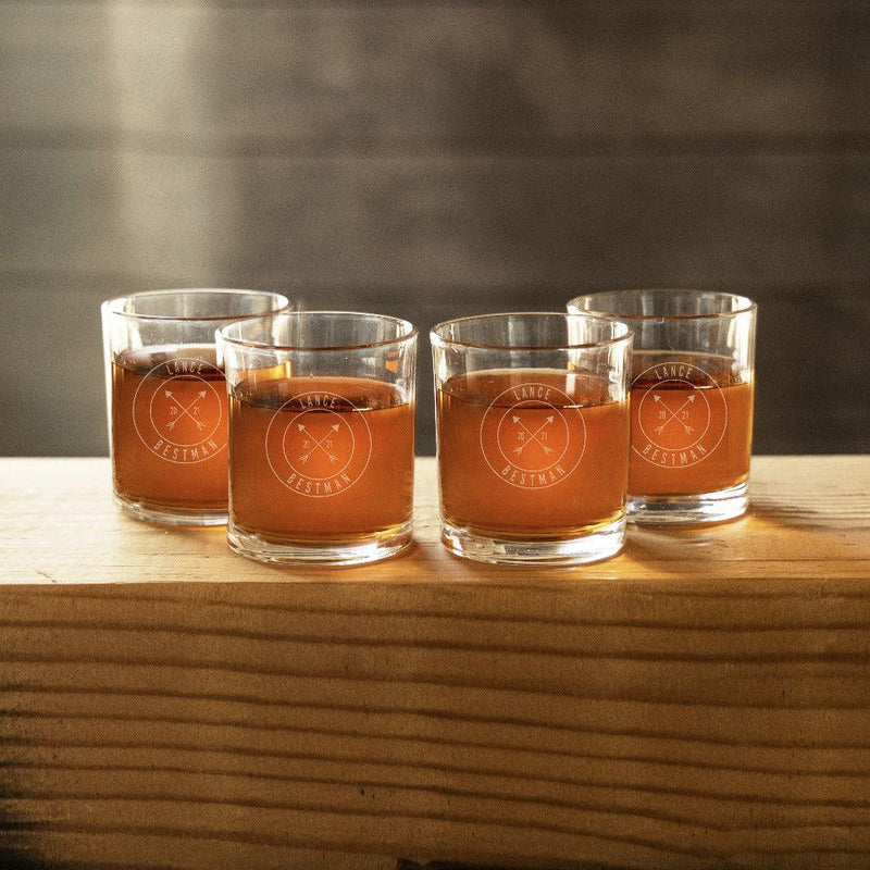 Personalized Best Man Lowball Glasses -  - JDS