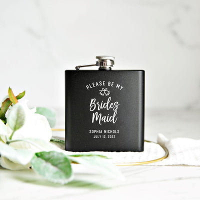 Personalized  Bridesmaid Proposal Flasks -  - Completeful