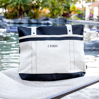 Personalized Summer Tote Bag - Black - JDS