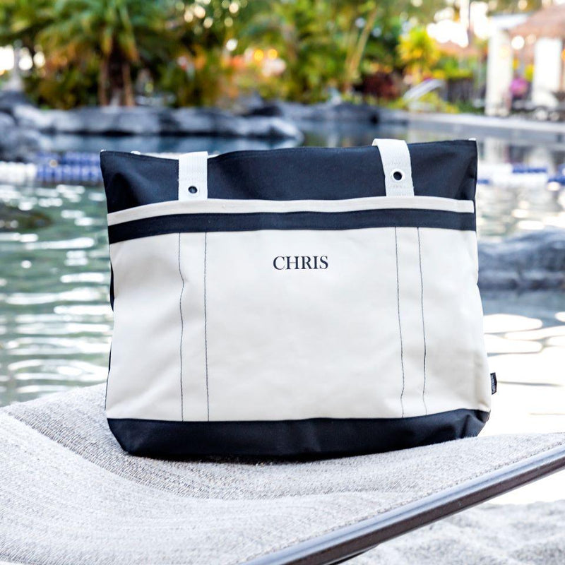 Personalized Summer Tote Bag - Black - JDS