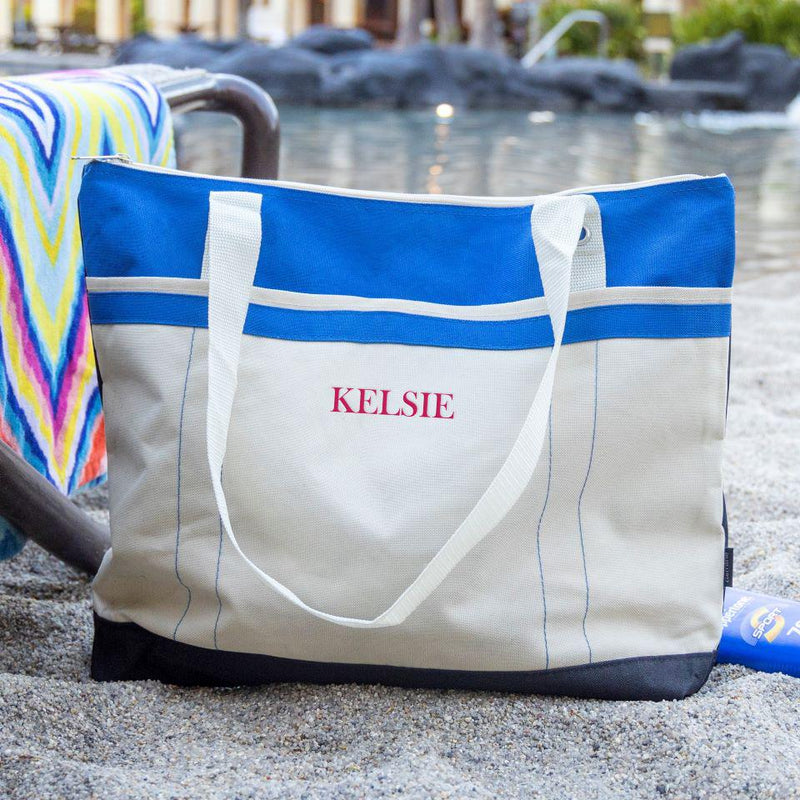 Personalized Summer Tote Bag - Blueberry - JDS