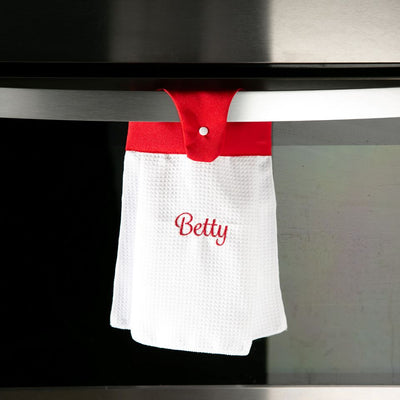 Personalized Button Hook Kitchen Towels -  - Qualtry