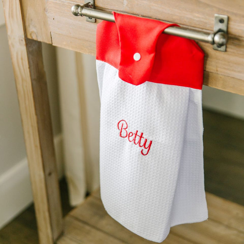 Personalized Button Hook Kitchen Towels -  - Qualtry
