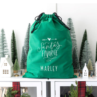 Personalized Christmas Cotton Santa Bags -