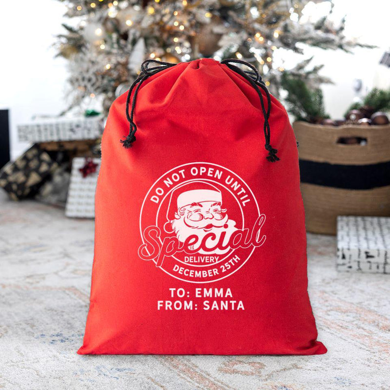 Personalized Christmas Cotton Santa Bags -  - Wingpress Designs