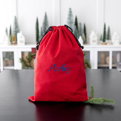Personalized Embroidered Cotton Santa Bags -  - Qualtry