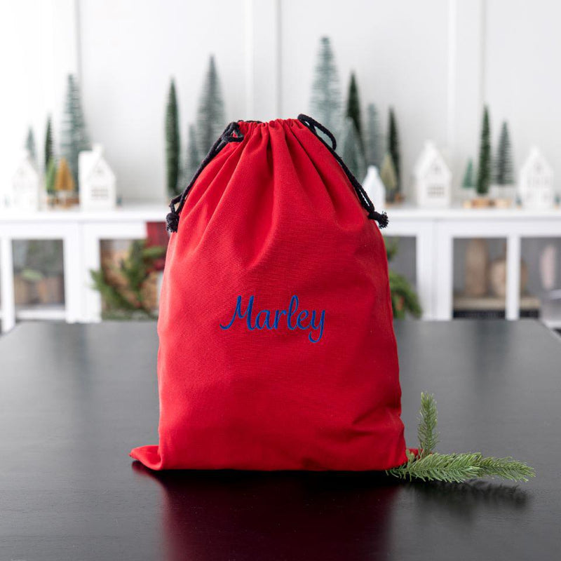 Personalized Embroidered Cotton Santa Bags -  - Qualtry