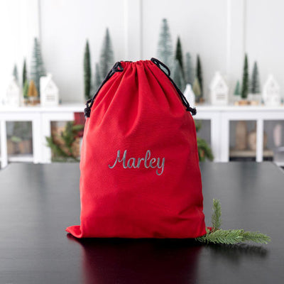 Personalized Embroidered Cotton Santa Bags -  - Qualtry