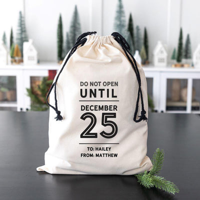 Personalized Christmas Cotton Santa Bags -  - Wingpress Designs