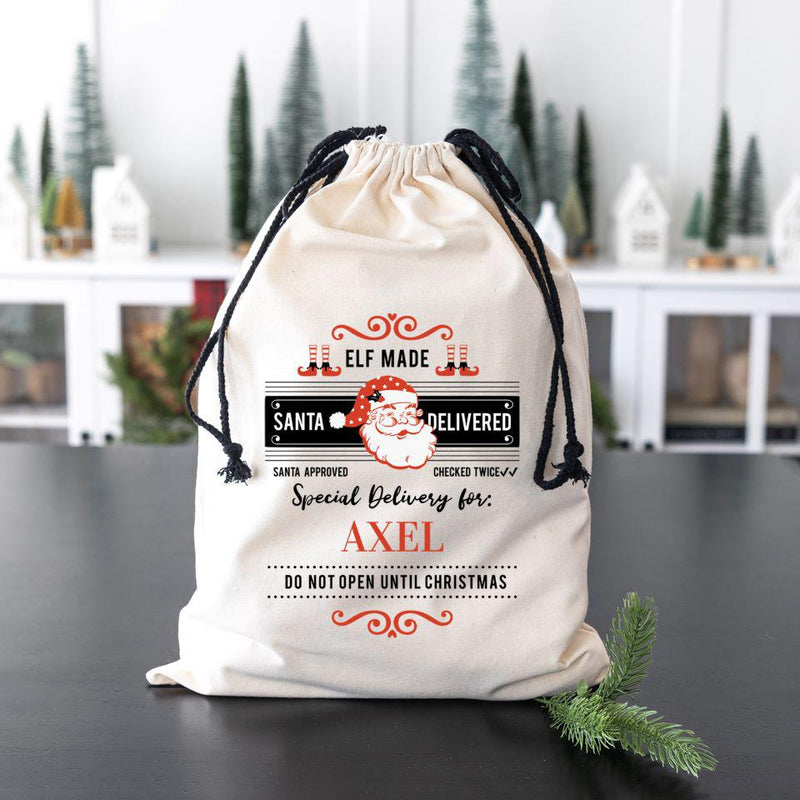 Personalized Christmas Cotton Santa Bags -  - Wingpress Designs