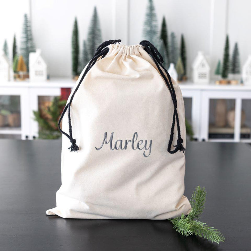Personalized Embroidered Cotton Santa Bags -  - Qualtry
