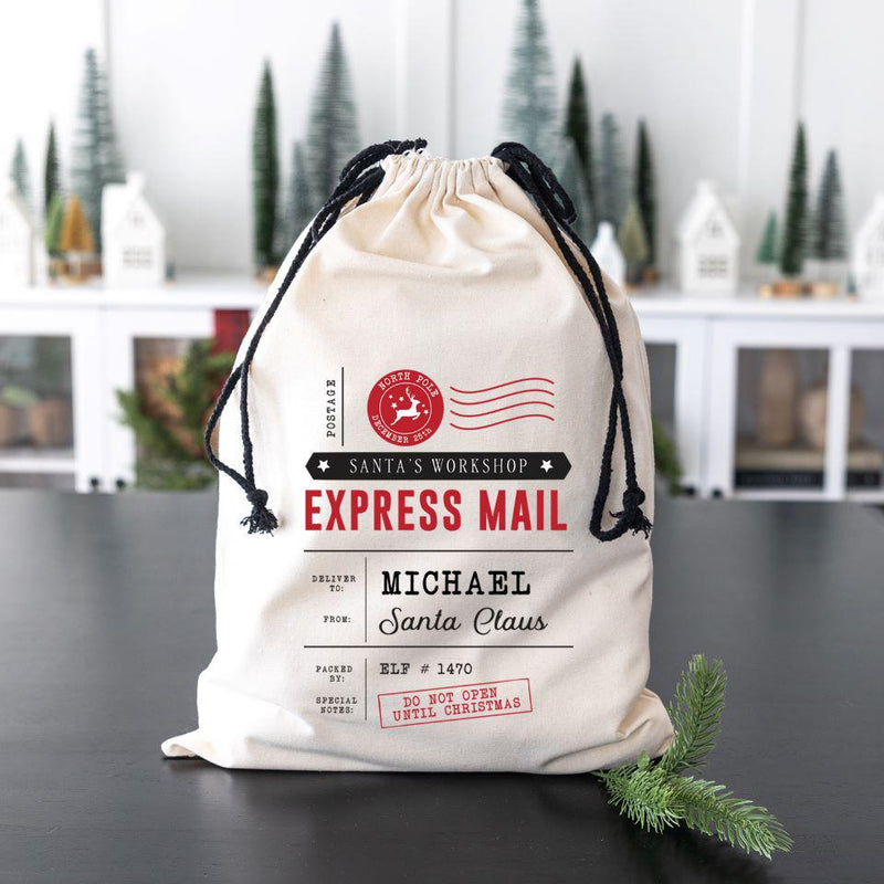 Personalized Christmas Cotton Santa Bags -  - Wingpress Designs