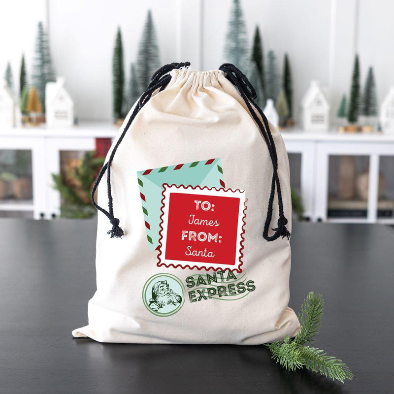 Personalized Christmas Cotton Santa Bags -  - Wingpress Designs