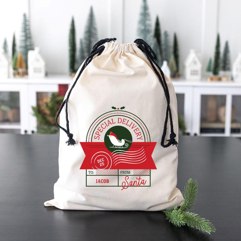Personalized Christmas Cotton Santa Bags -  - Wingpress Designs