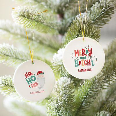 Personalized Kid's Christmas Ceramic Ornament -  - Qualtry