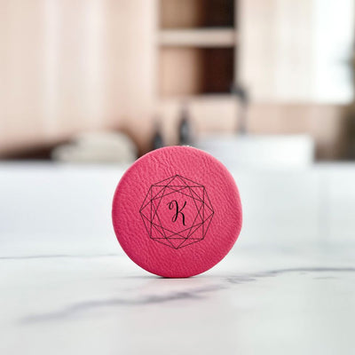 Personalized Leatherette Compact Mirror -  - Qualtry