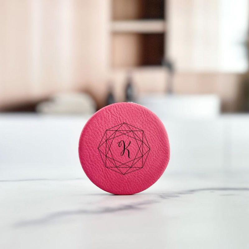 Personalized Leatherette Compact Mirror -  - Qualtry