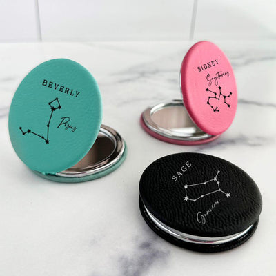 Personalized Astrology Zodiac Sign Compact Mirror -  - Qualtry