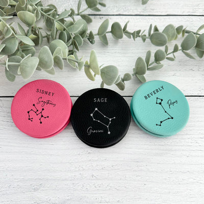 Personalized Astrology Zodiac Sign Compact Mirror -  - Qualtry