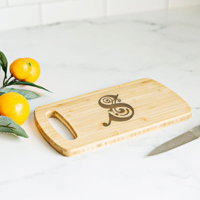 Flourish Monogram Medium Easy Carry Cutting Board -  - Qualtry